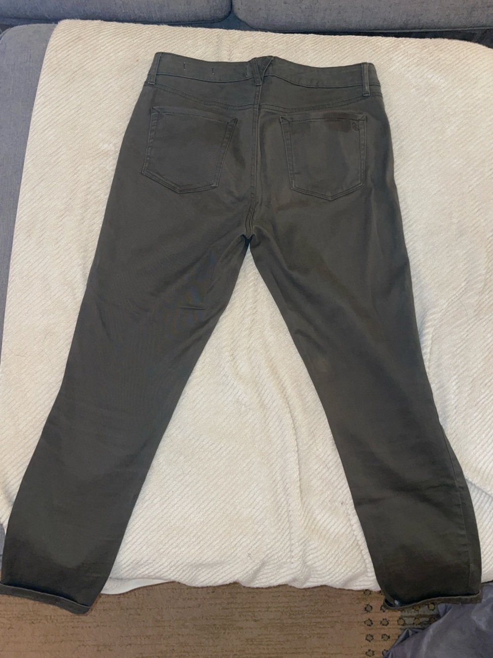 Jessica Simpson Olive Green Relaxed Skinny Cropped Women’s Jeans - Picture 9 of 10